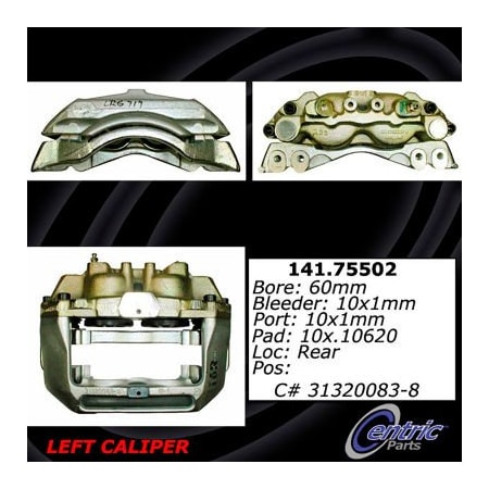 Centric Semi-Loaded Brake Caliper, Parts, 141.75502 141.75502